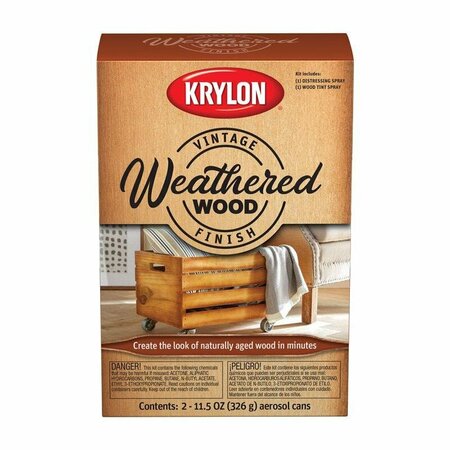 KRYLON PAINT KIT WTHRD WOOD 2PK K08430007